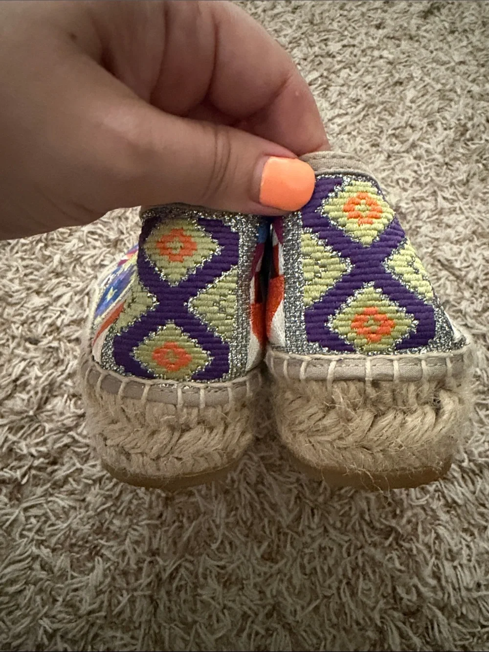 Johnny Was espadrille 39 show embroidered slip on